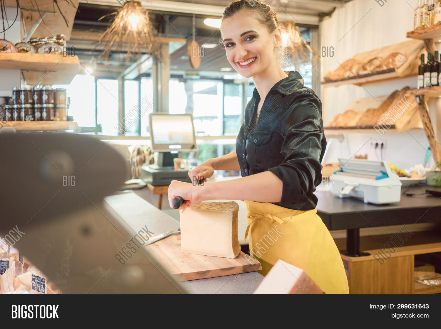 Shop Clerk Woman Deli Image & Photo (Free Trial) Bigstock