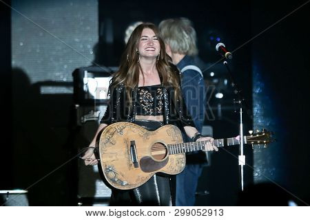 LAS VEGAS-APR 6: Tenille Townes  performs at the ACM Decades show at MGM Grand on April 6, 2019 in Las Vegas, Nevada.