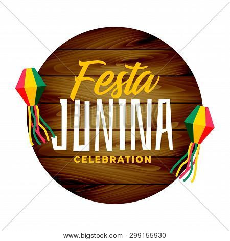 Traditional Festa Junina Holiday Background Vector Illustration