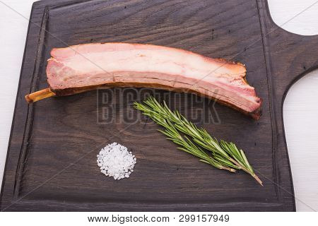 Food, Cuisine And Horsemeat Concept - Close Up Of Delicious Horse Meat