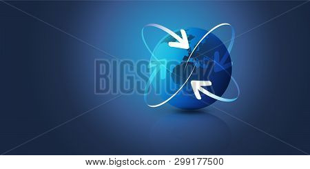 Earth Globe Design - Global Business, Technology, Globalisation Concept, Vector Design Template