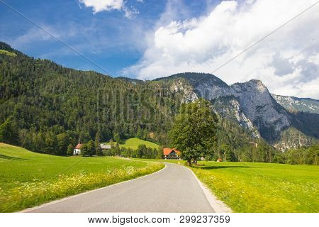 View Of Famous Logar Valley In Slovenia