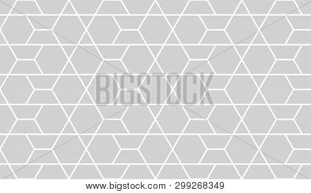 Abstract Geometric Seamless Pattern. Modern Stylish Texture. Repeating Hexagons Vector Background.