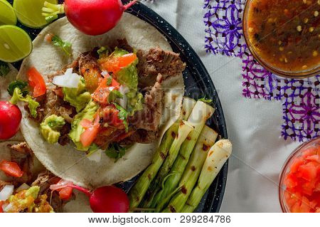 Tijuana Tacos, Carne Asada With Copy Space