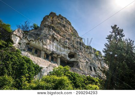 Amazing Basarabov Rock Monastery, Bulgaria. Basarbovo, The Monastery Of Saint Dimitar Basarbowski Is