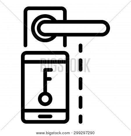 Smart Lock Icon. Outline Smart Lock Vector Icon For Web Design Isolated On White Background
