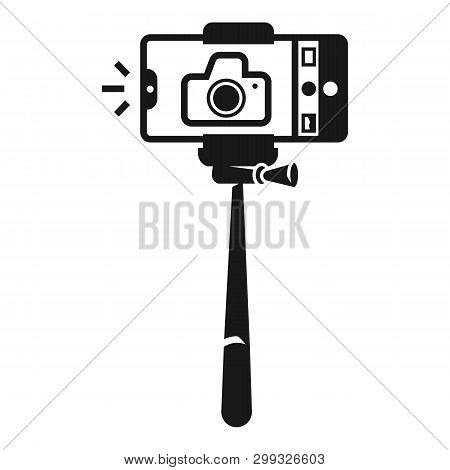Monopod Selfie Icon. Simple Illustration Of Monopod Selfie Icon For Web Design Isolated On White Bac