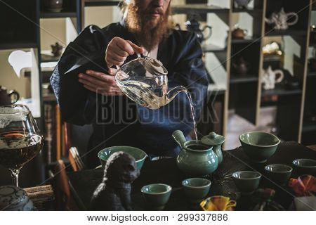Tea ceremony is perfomed by tea master