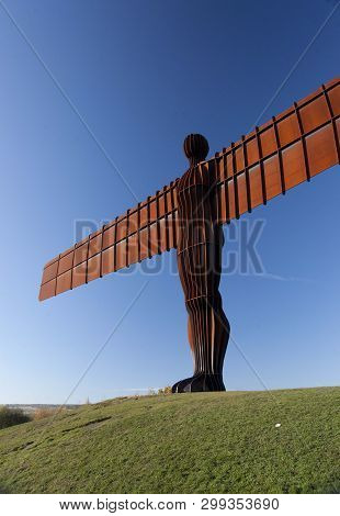 Gateshead, Near Newcastle, United Kingdom, November 2012, The Angel Of The North Sculpture By The Sc