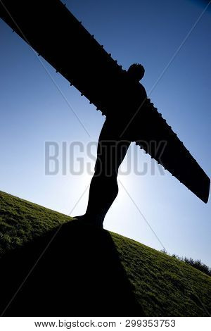 Gateshead, Near Newcastle, United Kingdom, November 2012, The Angel Of The North Sculpture By The Sc