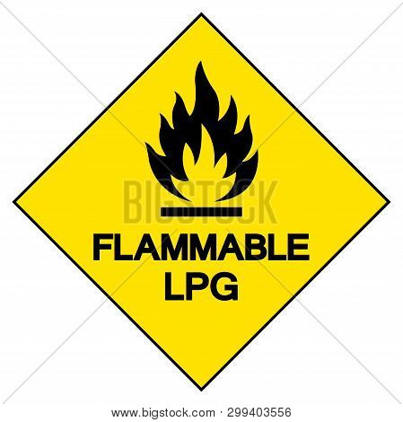 Flammable Lpg Symbol Sign ,vector Illustration, Isolate On White Background Label .eps10
