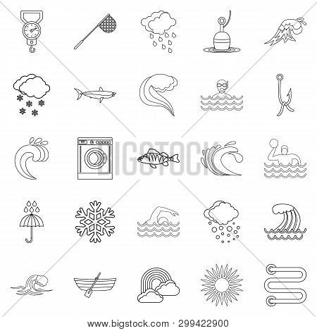 Vacuity Icons Set. Outline Set Of 25 Vacuity Icons For Web Isolated On White Background