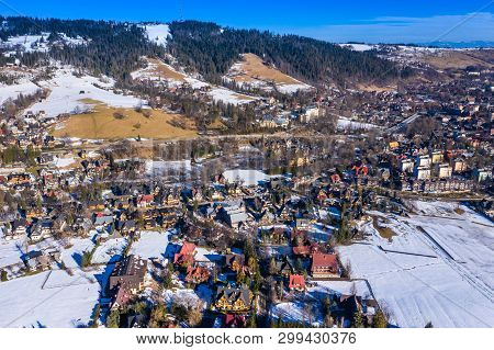 The Center Of Zakopane Seen From Above.poland
