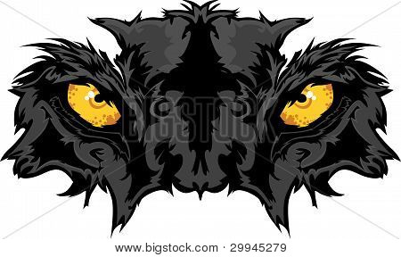 Пантера глаза талисман графика