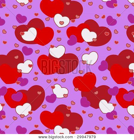 Seamless Pattern Hearts fÃ¼r Valentine des Tages
