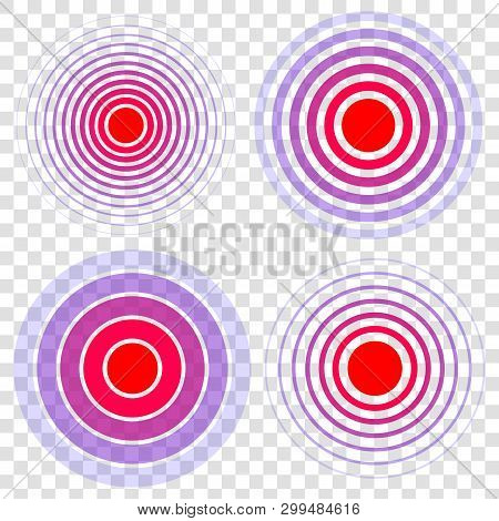 Creative Vector Illustration Of Pill Target Spot Symbol, Medical Painkiller Drug Icon Isolated On Tr