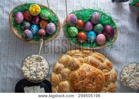 Table Ful Of Ofod On Easter Holyday