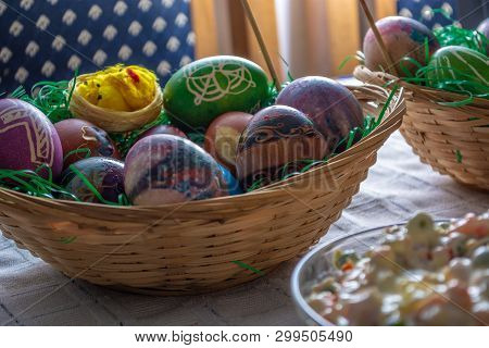 Table Ful Of Ofod On Easter Holyday