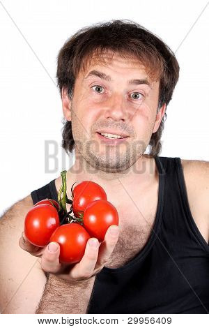 Tomate, Speisen, Mann