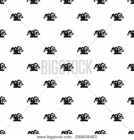 Humor Hat Bell Pattern Seamless Repeat Geometric For Any Web Design