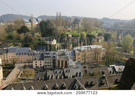 The Old And Beautiful Grund In Luxembourg City