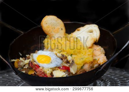 Argentine Creole Steak Cooked On The Plow Disk