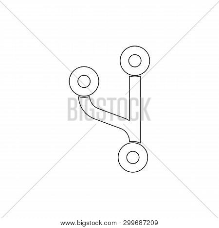 Code Fork Outline Icon. Signs And Symbols Can Be Used For Web, Logo, Mobile App, Ui, Ux