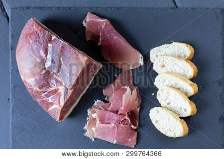 Still life of jamon serrano