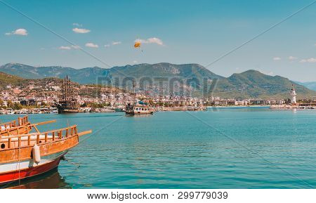 Sea In Turkey. Turkish Coast. Holidays In Turkey.