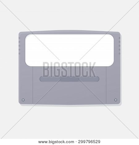 Template Of Japanese Design Game Cartridge Of Fourth Generation Game Consoles. Plastic Case Of Class