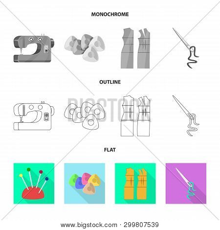 Vector Design Of Craft And Handcraft Logo. Collection Of Craft And Industry Stock Symbol For Web.