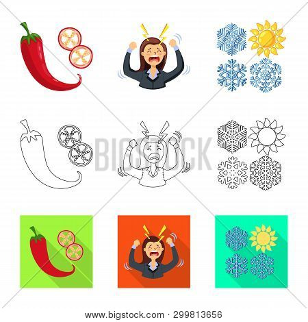 Vector Illustration Of Medical And Pain  Icon. Set Of Medical And Disease Vector Icon For Stock.