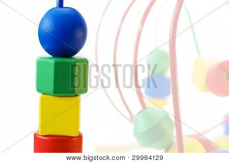 	An abstract composition of bright geometric shapes