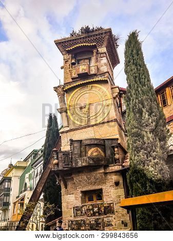 Tbilisi, Georgia - April 17, 2019, Caucasus. Close Up Details Of Famous Rezo Gabriadze Marionette Th