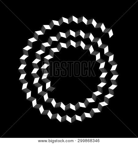 Spiral Circular Rotation Design Element. Vector Art.