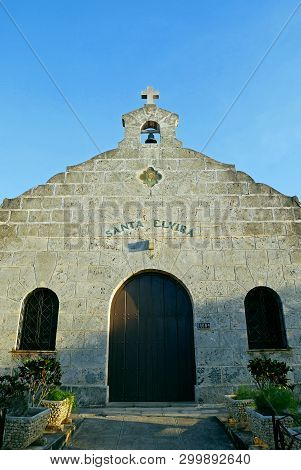 Varadero, Cuba, February 27, 2019 : Santa Elvira Church, Varadero, Cuba.