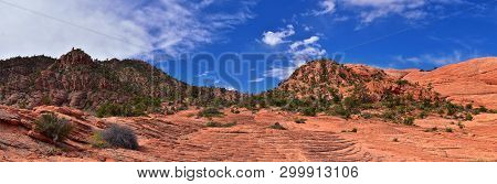 Views From The Lower Sand Cove Trail To The Vortex Formation, By Snow Canyon State Park In The Red C
