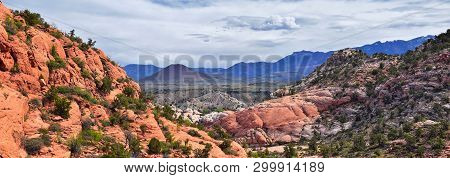 Views From The Lower Sand Cove Trail To The Vortex Formation, By Snow Canyon State Park In The Red C