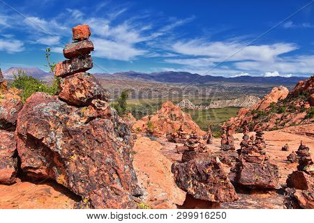 Views From The Lower Sand Cove Trail To The Vortex Formation, By Snow Canyon State Park In The Red C