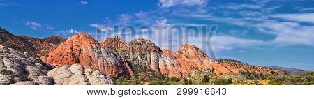 Views From The Lower Sand Cove Trail To The Vortex Formation, By Snow Canyon State Park In The Red C