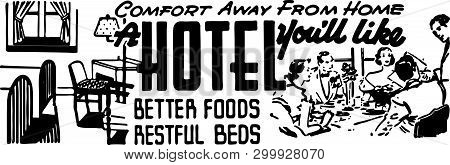 A Hotel Youll Like - Retro Ad Art Banner
