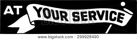 At Your Service 3 - Retro Ad Art Banner