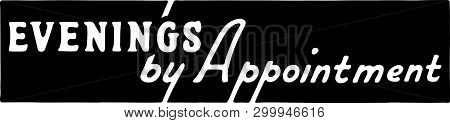 Evenings By Appointment - Retro Ad Art Banner

Ppo