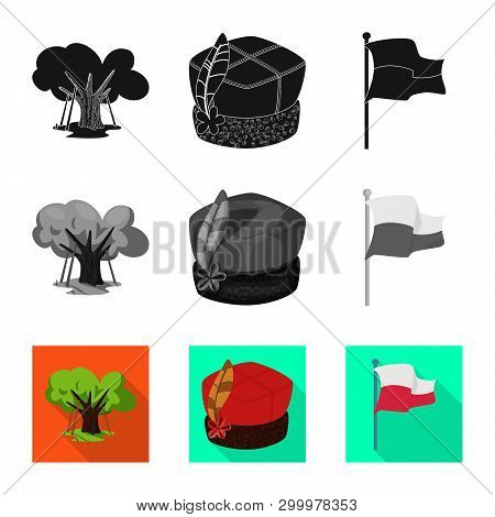 Vector Design Of Traditional And Tour Icon. Set Of Traditional And Landmarks Stock Symbol For Web.