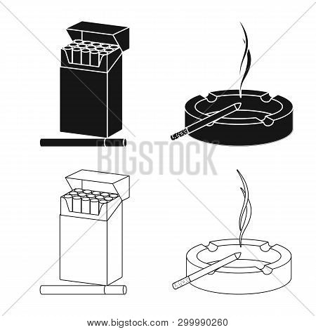 Vector Design Of Refuse And Stop Icon. Set Of Refuse And Habit Vector Icon For Stock.
