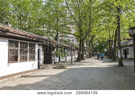 Dobrich, Bulgaria - May 1, 2008: Houses Of The Nineteenth Century At Old Town At The Center Of Town 