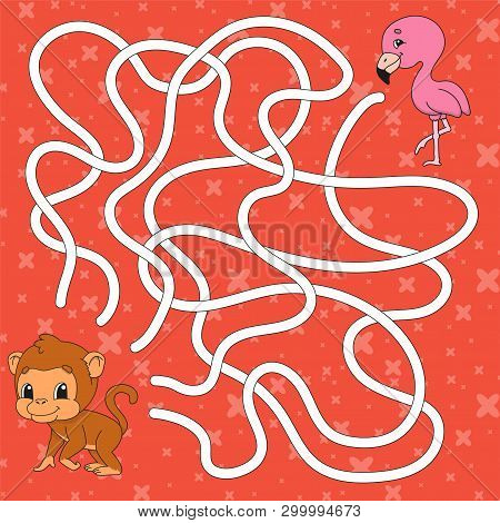 Maze. Game For Kids. Funny Labyrinth. Education Developing Worksheet. Activity Page. Puzzle For Chil