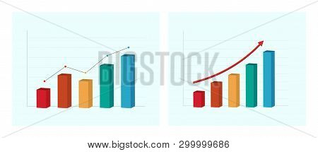 Business Graph And Chart. Successful Concept. Vector Illustration