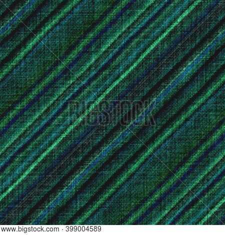 Variegated Multicolor Diagonal Tapestry Stripe Woven Texture. Space Dyed Watercolor Effect Knit Stri