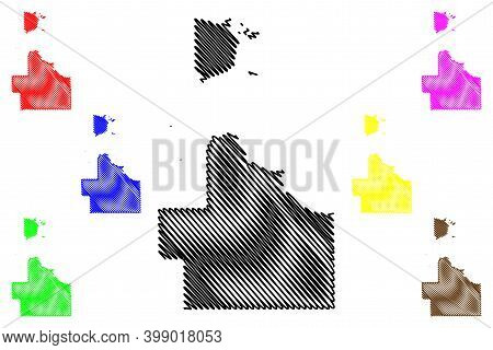 Lake Of The Woods County, Minnesota (u.s. County, United States Of America, Usa, U.s., Us) Map Vecto